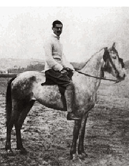 Arthur Boy Capel with Chanel on horseback, 1908, at Chateau de